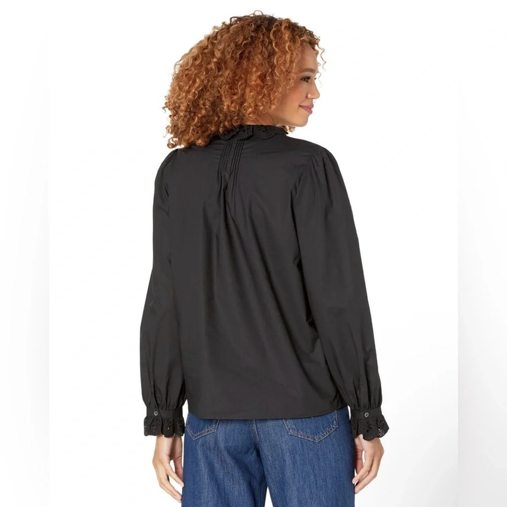 Joie Amiens Cotton Ruffle Detail Top - Picture 5 of 6